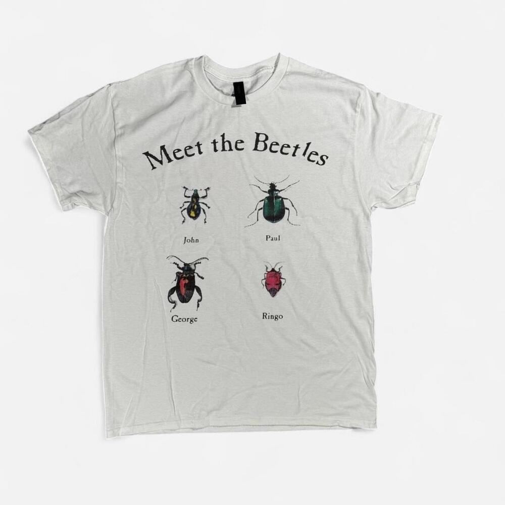 White Cotton Beatles T Shirt Bandtee